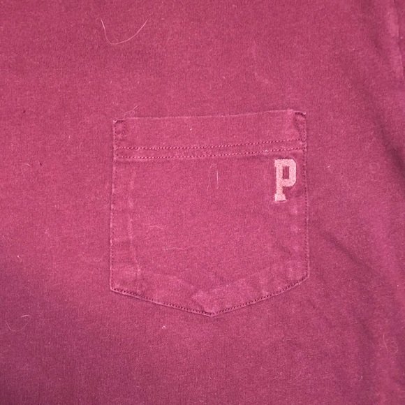 Burgundy baggy long sleeve from vs PINK - Picture 2 of 5